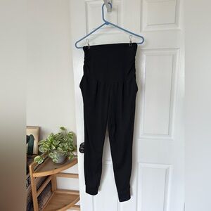 Smallshow Women's Maternity Pants Pregnancy Activewear Jogger Over The Belly